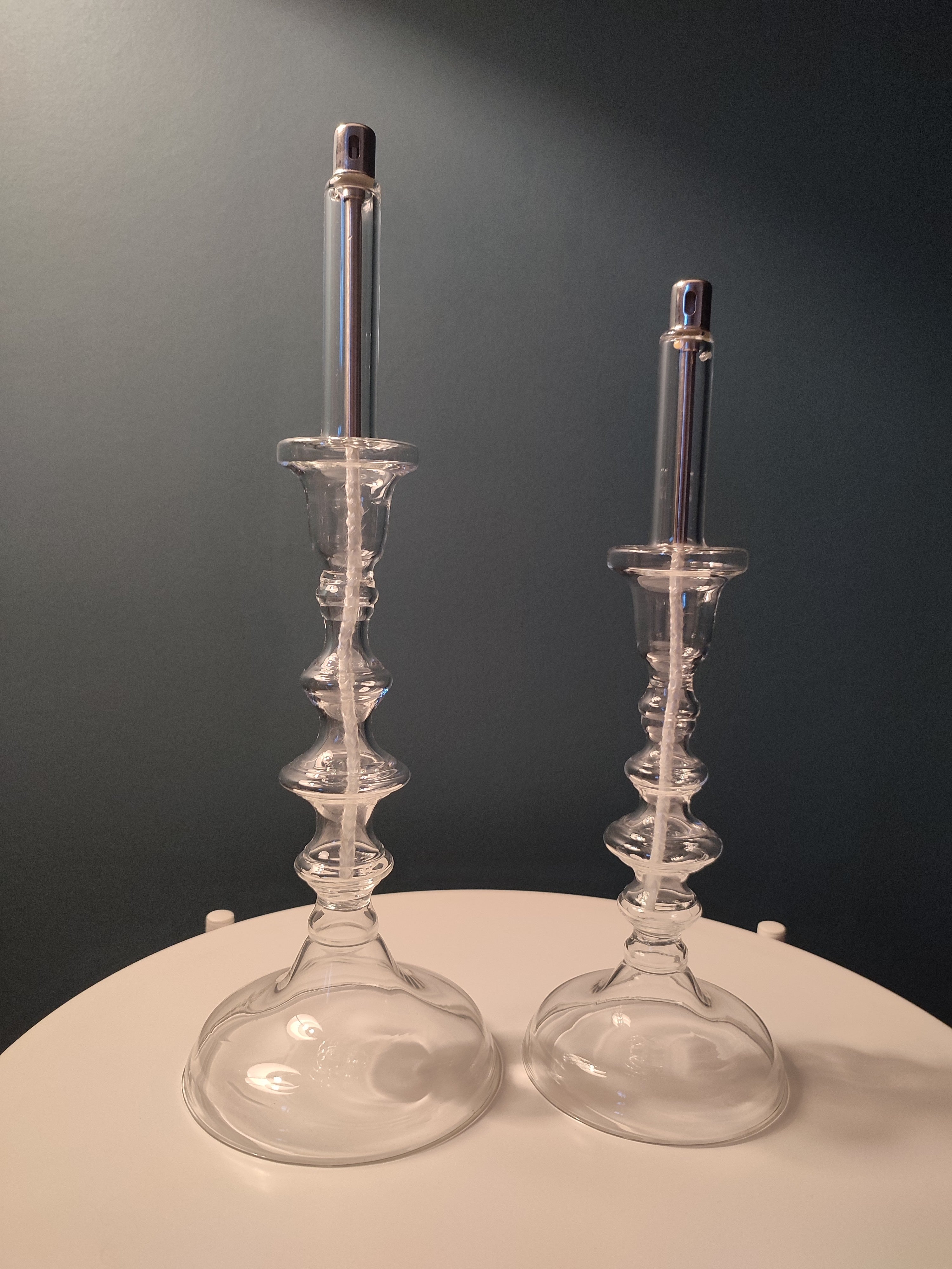 Bazardeluxe - Bougeoir lampe à huile Candle transparent - Moyen