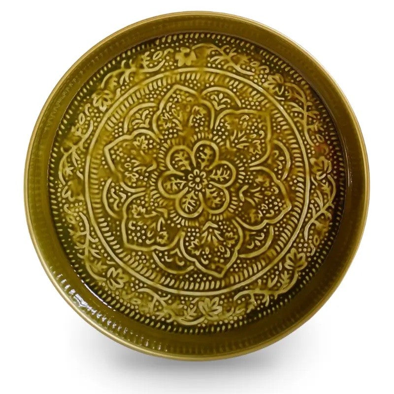 Bazardeluxe - Plateau Berbère Olive - 45cm
