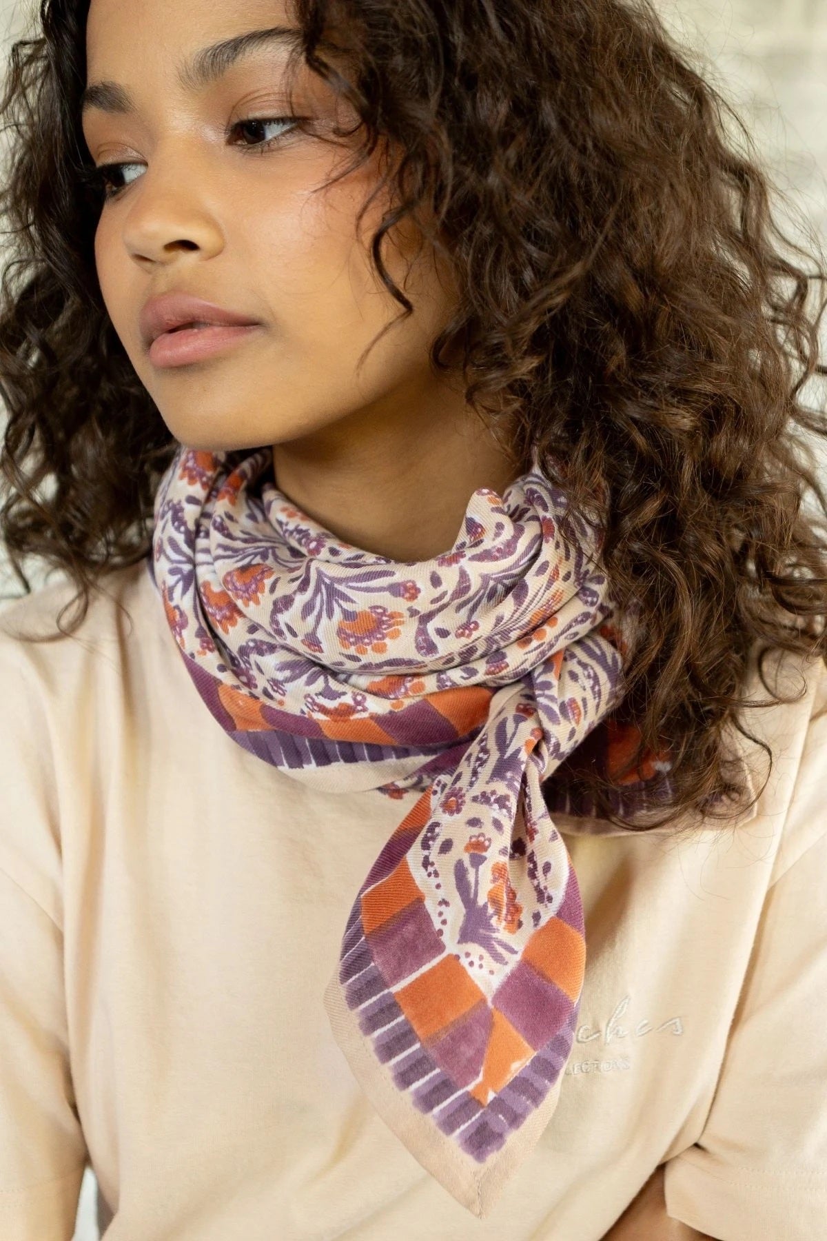 Apaches Collections - Big Foulard Latika - Cactus Macadamia