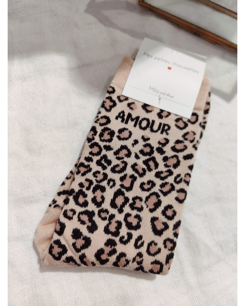 Milë Mila - Chaussettes Léopard Amour