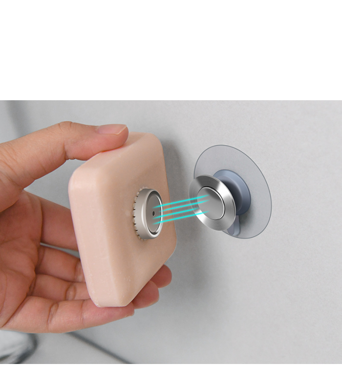 Porte-savon aimanté à ventouse
