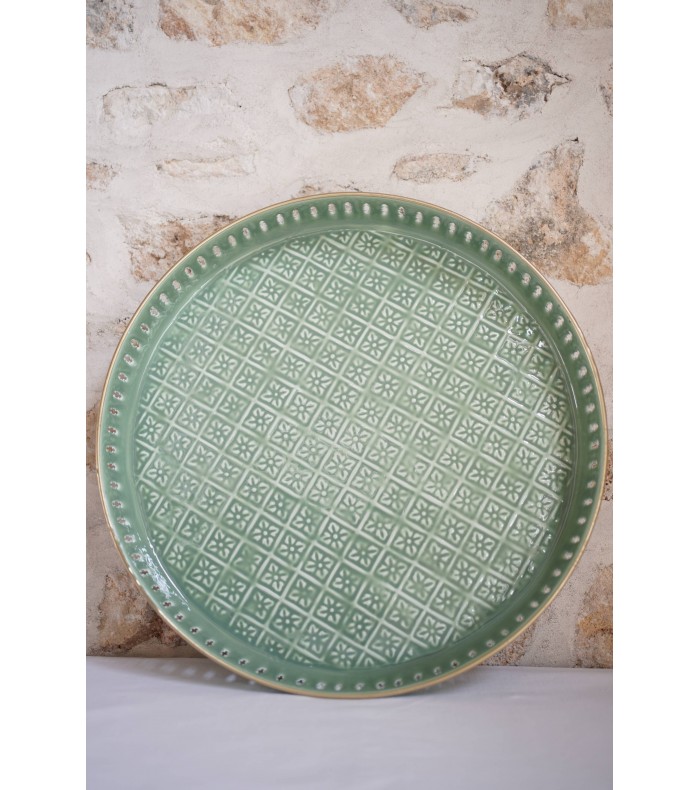 Plateau Jali Almond 45cm