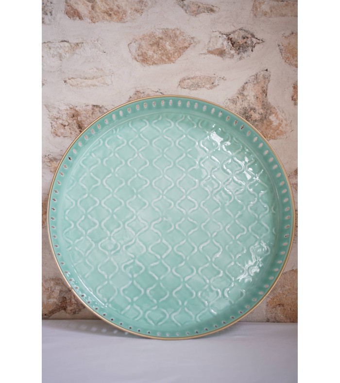 Plateau Riviera Céladon 45cm
