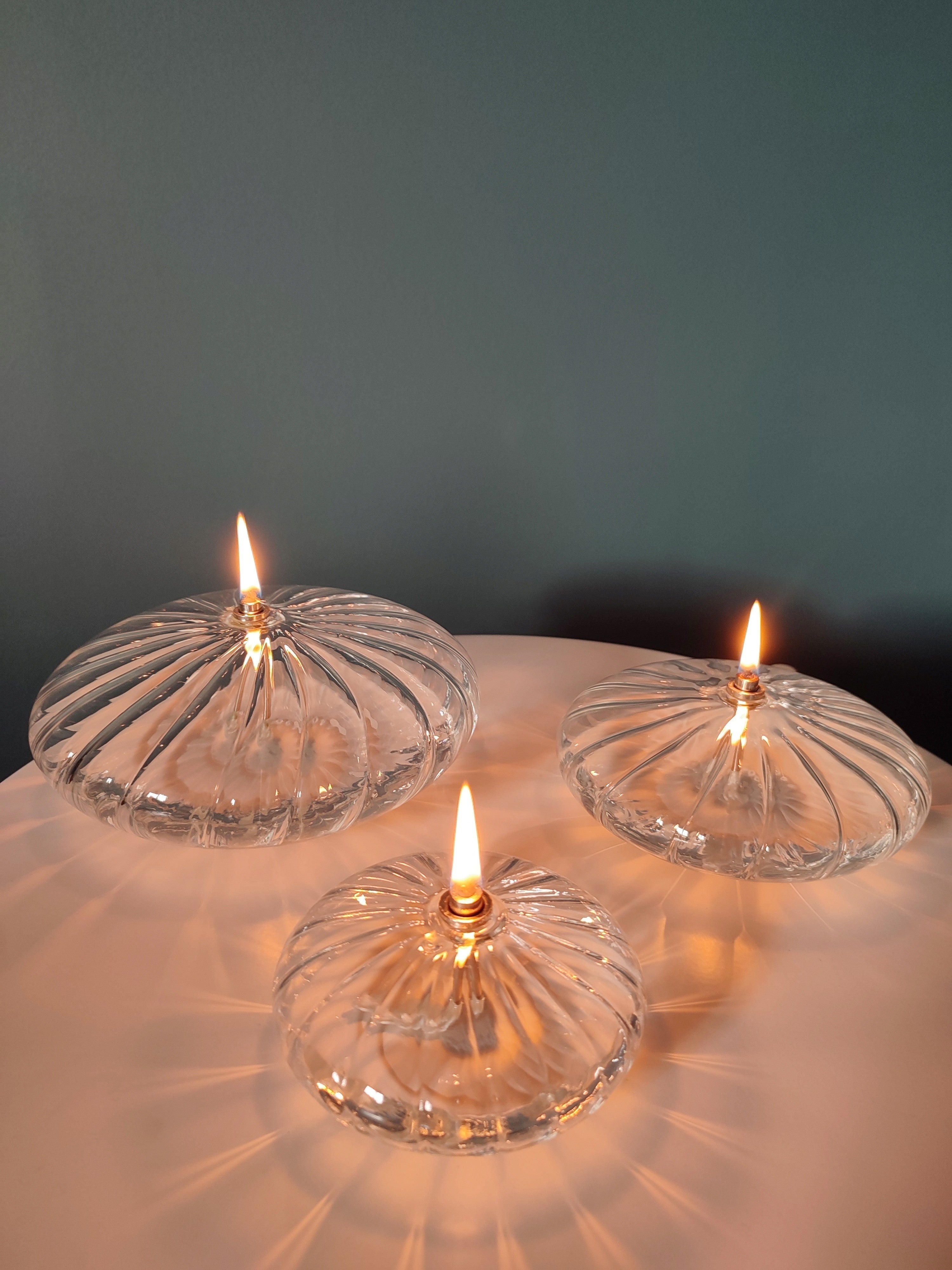 Bazardeluxe - Lampe à huile striée & ovale S