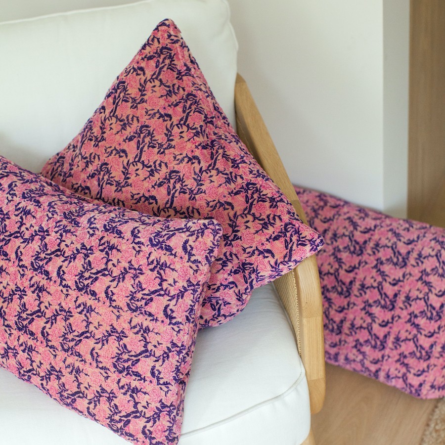 Apaches - Housse de coussin carrée "Tarun" - Motif étincelle en fil doré