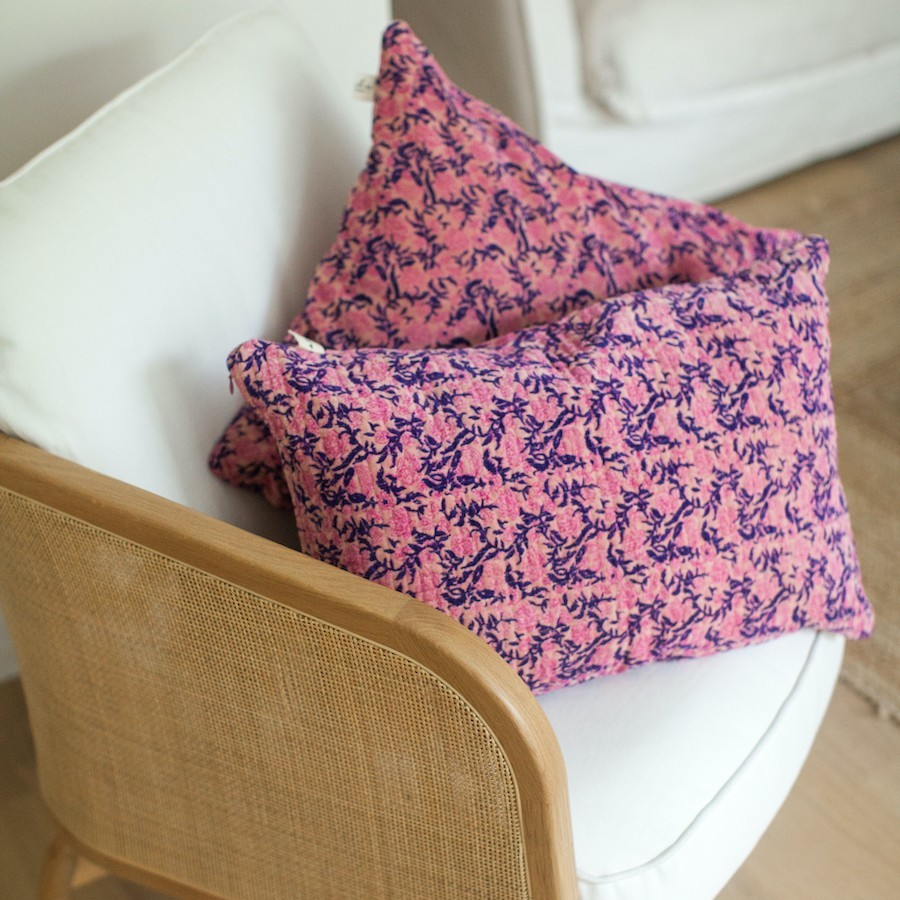 Apaches - Housse de coussin rectangulaire "Tarun" - Motif étincelle en fil doré