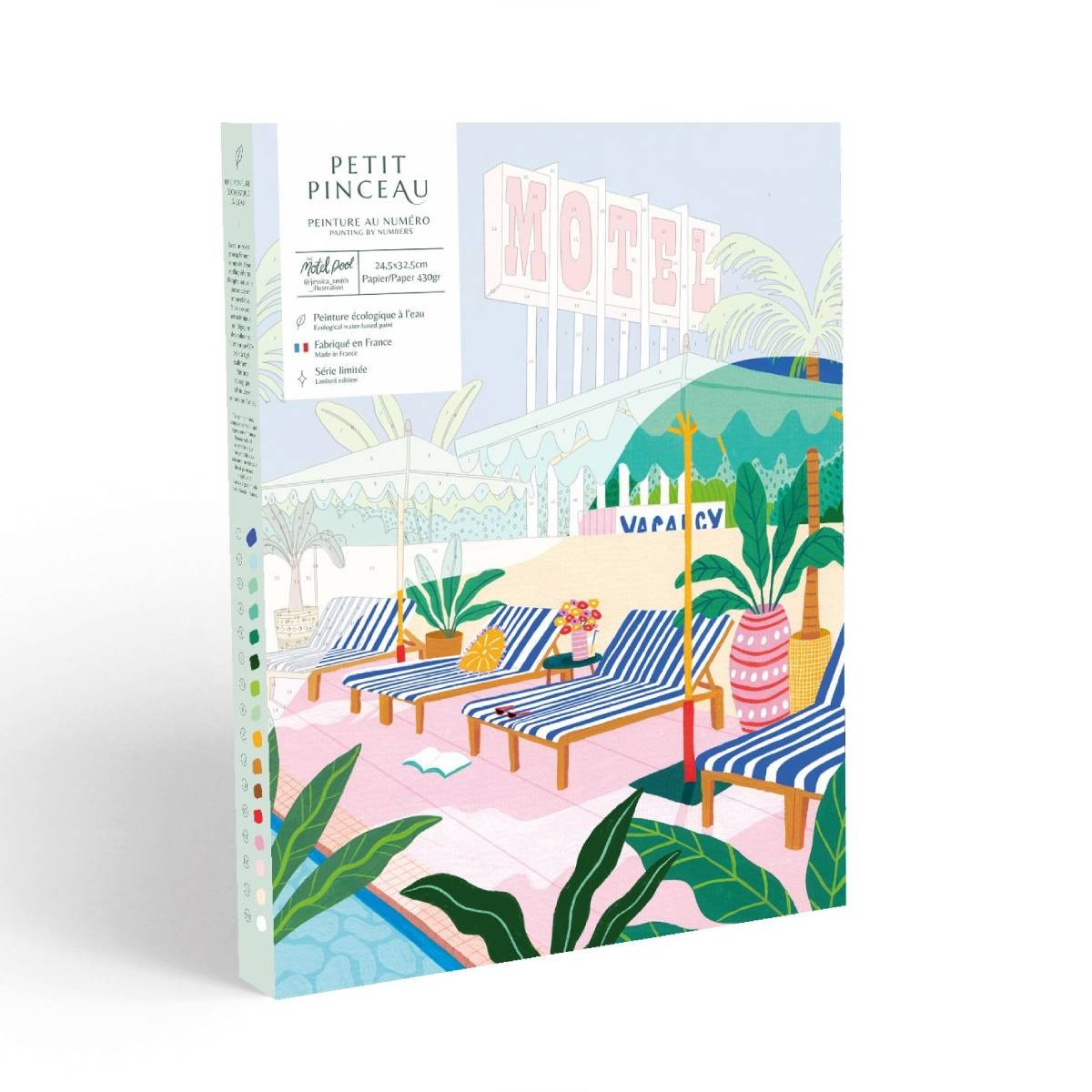 Petit Pinceau - Coffret Peinture aux Numéros - The Motel Pool par Jessica Smith