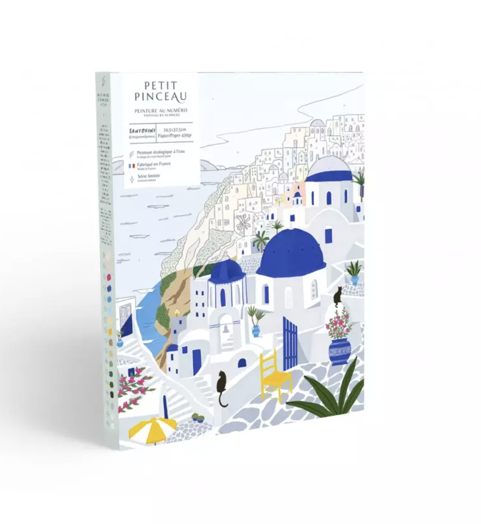 Petit Pinceau - Coffret Peinture aux Numéros - Santorini par Maja Tomljanovic
