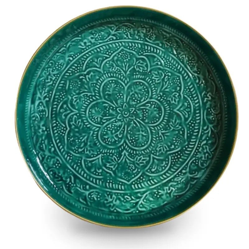 Bazardeluxe - Plateau Berbère Emeraude 35cm