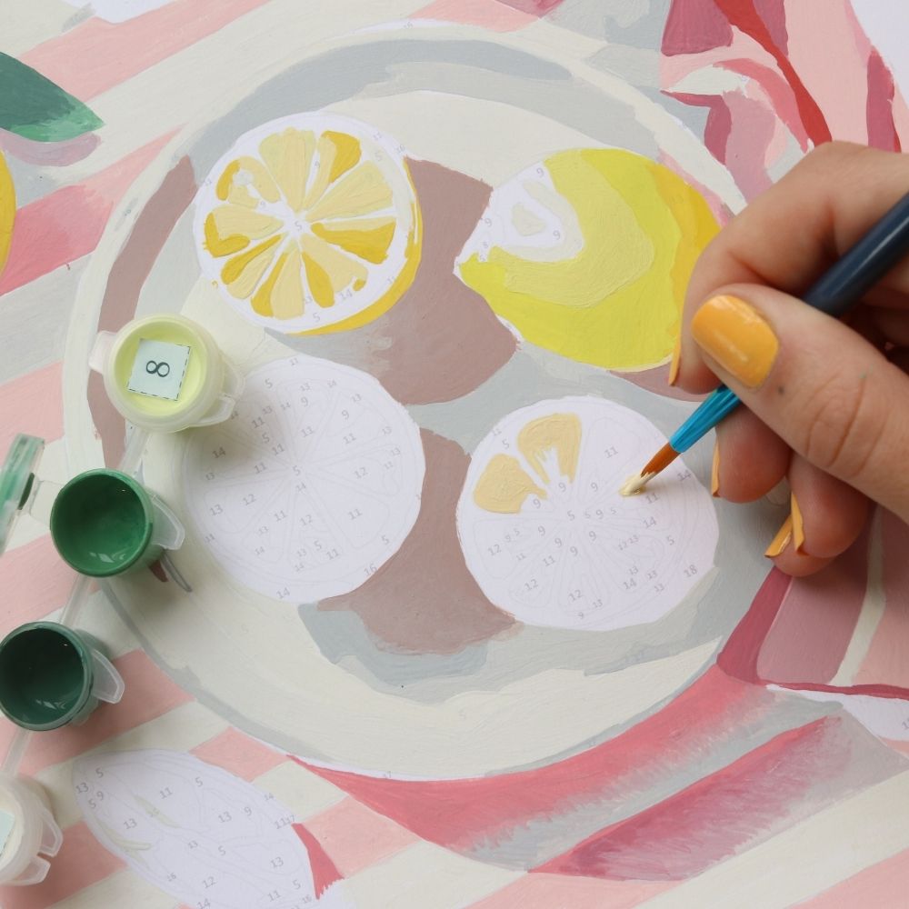 Petit Pinceau - Coffret Peinture aux Numéros - Citrons de Menton par La Petite Épicerie