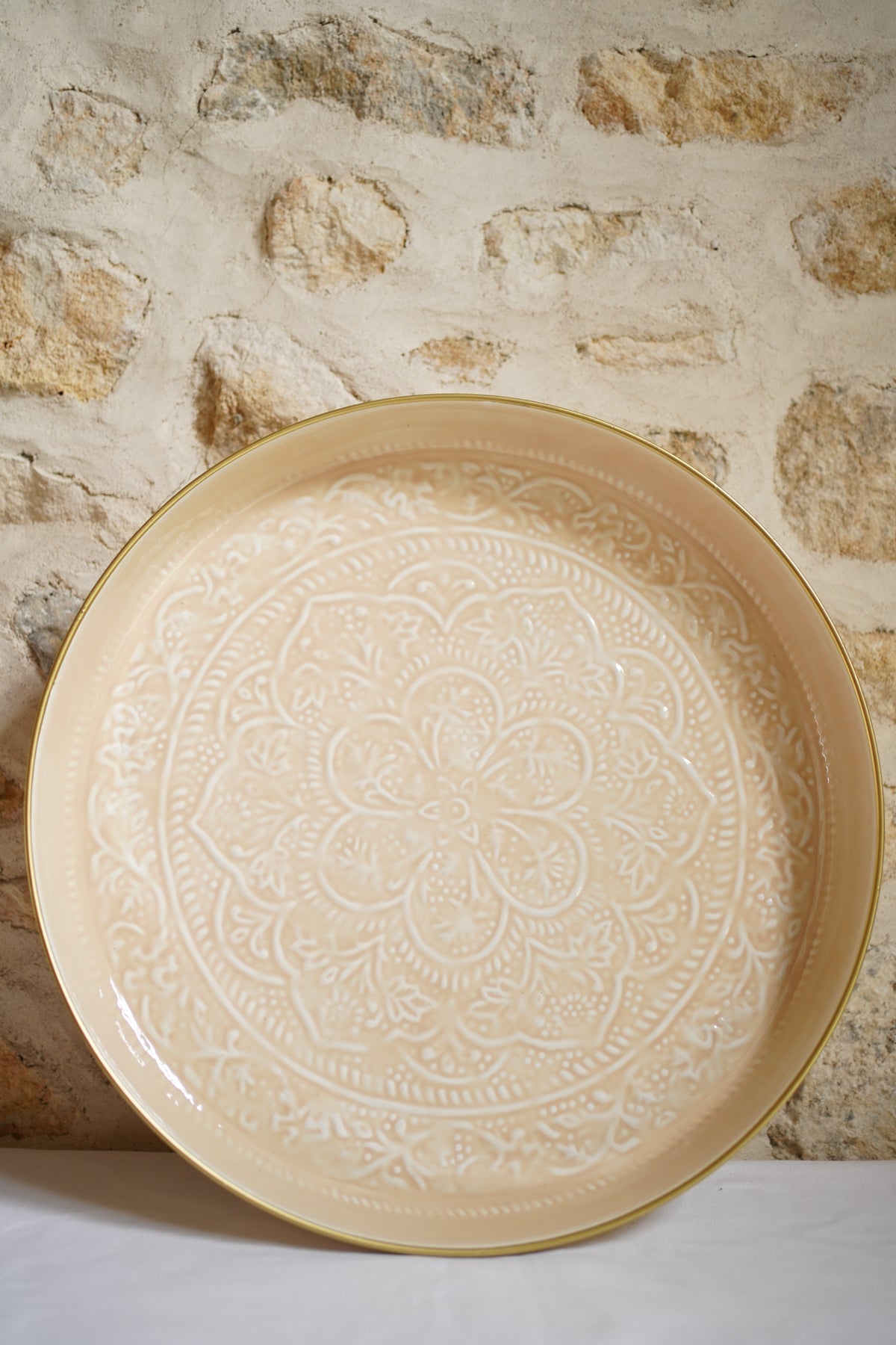 Bazardeluxe - Plateau Berbère Nude - 45cm