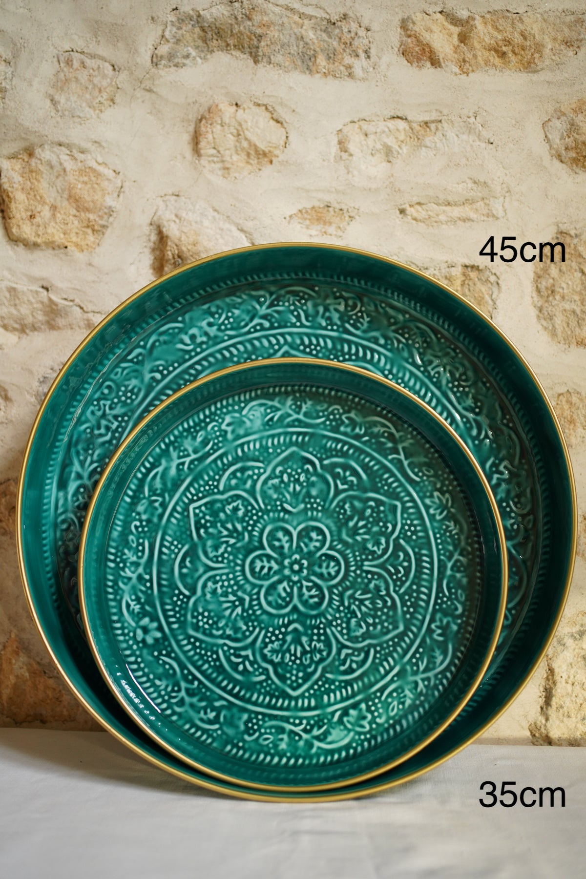 Bazardeluxe - Plateau Berbère Emeraude 35cm