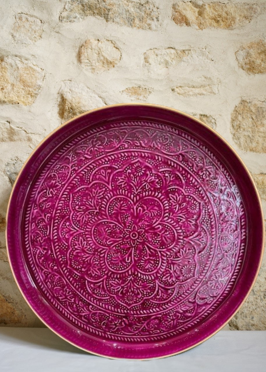 Bazardeluxe - Plateau Berbère Burgundy - 35cm