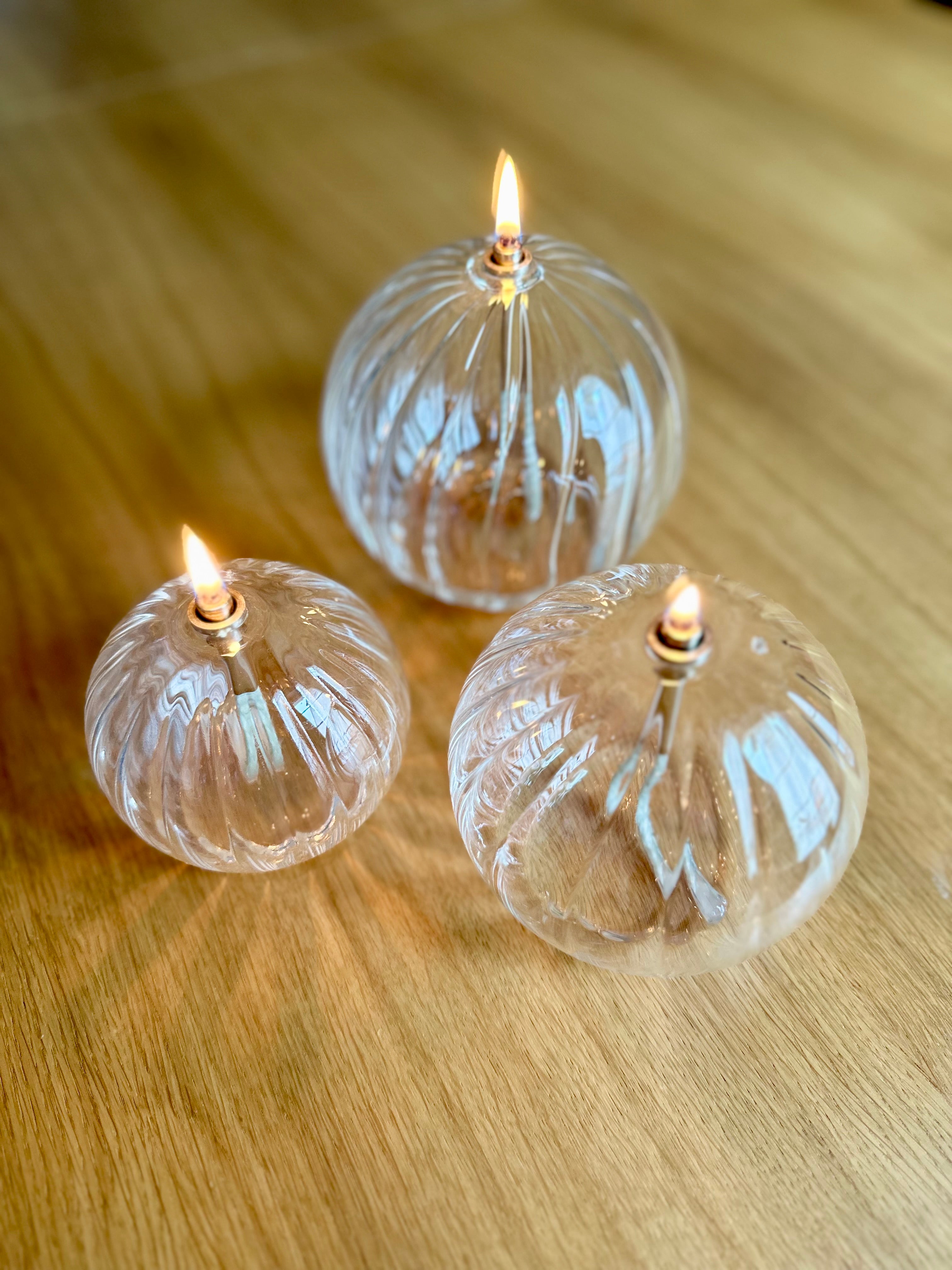 Bazardeluxe - Lampe à huile striée & ronde S