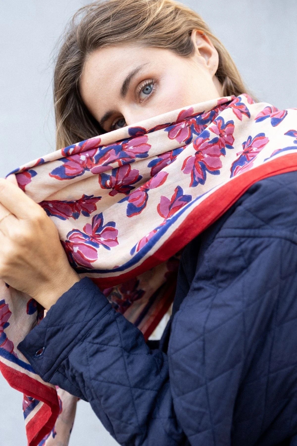 Apaches Collections - Big Foulard Dupatta - Violeta Macadomia