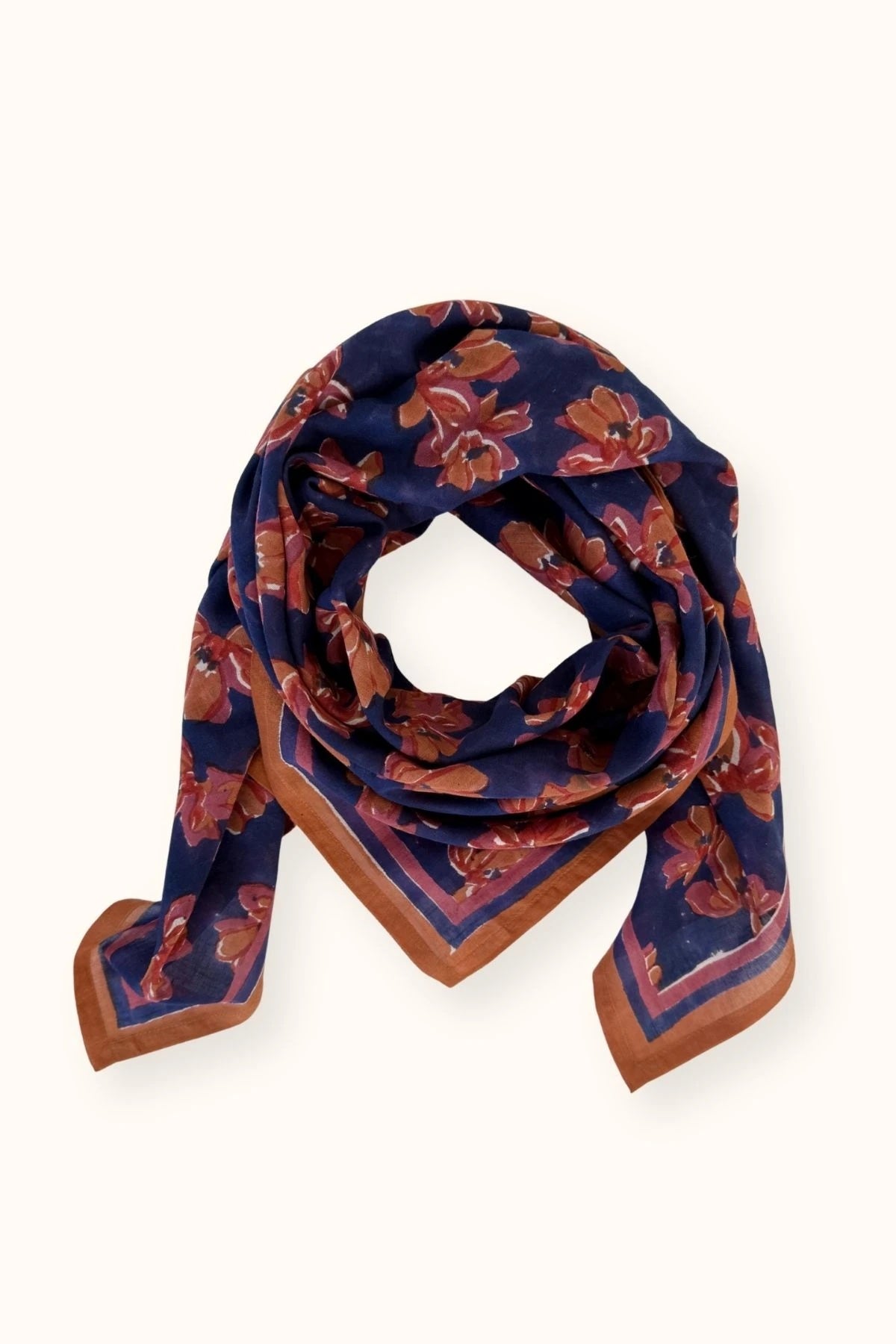 Apaches Collections - Big Foulard Dupatta - Violeta Navy