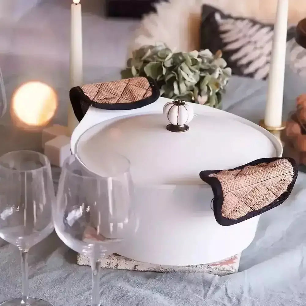COOKUT - L'incroyable Cocotte 24 cm & poignée métallique - Blanc Polaire